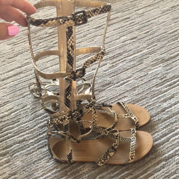 BCBG snakeskin high gladiator sandals - Picture 2 of 4